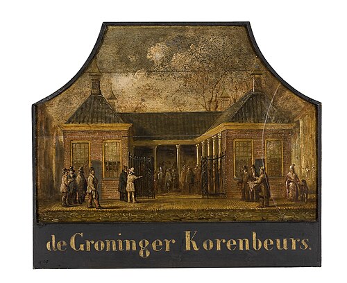 De oude Korenbeurs te Groningen, 1850, 