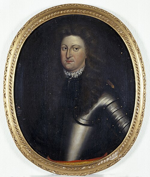 Portrait of Evert Lewe, colonel-commander of the Cavalry, 1723, 