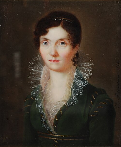 Portrait miniature de la baronne Marie Anne Olivier-Lambert, 1815, 