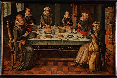 Company at a table, 1624, 