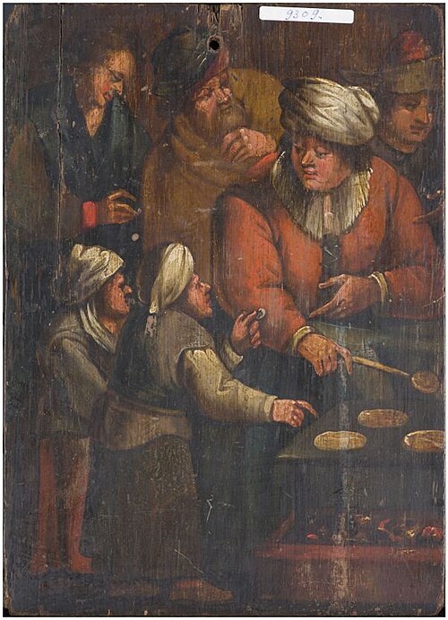 De wafelbakker in zijn werkplaats, 1699, 
