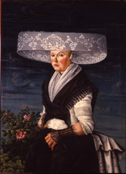 Portret van een vrouw in Fries kostuum, 1799, 