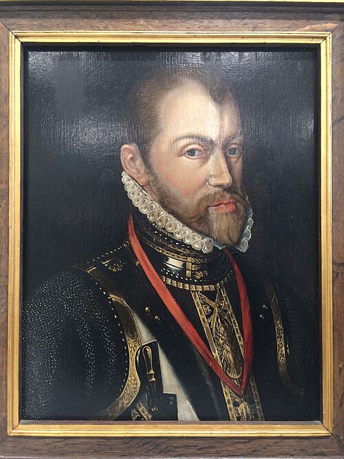Portret van Philips II, koning van Spanje, 1550, 