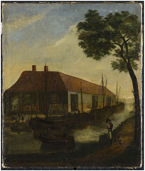 Gezicht op Zoutkeet van Burgemeester Johannes Romkes aan eind Romkeslaan bij Potmarge, Leeuwarden, 1804, 