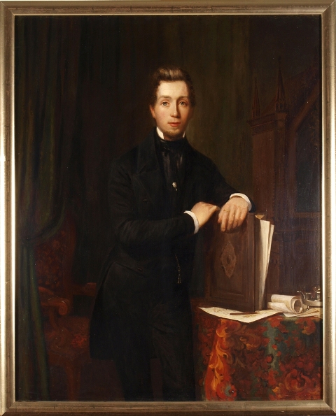 Portret van de Leeuwarder meubelmaker Hillebrand, 1849, 