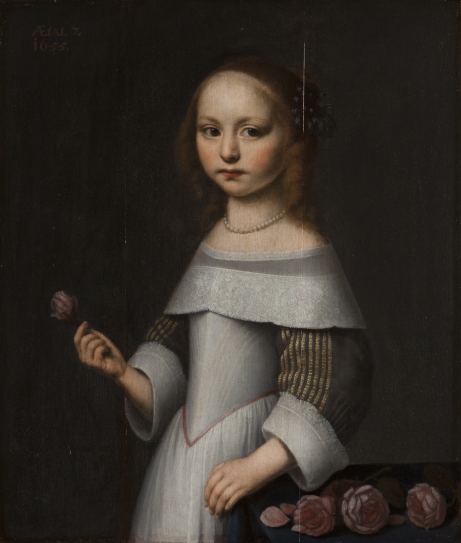 Portret van Titia van Burmania op jeugdige leeftijd, 1660, 