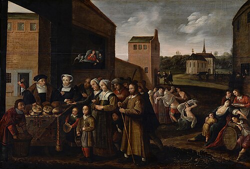 De zeven werken van barmhartigheid, 1700, 