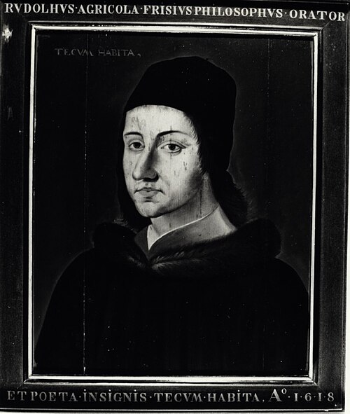 Portret van Rudolphus Agricola (Roelof Huisman), 1618, 