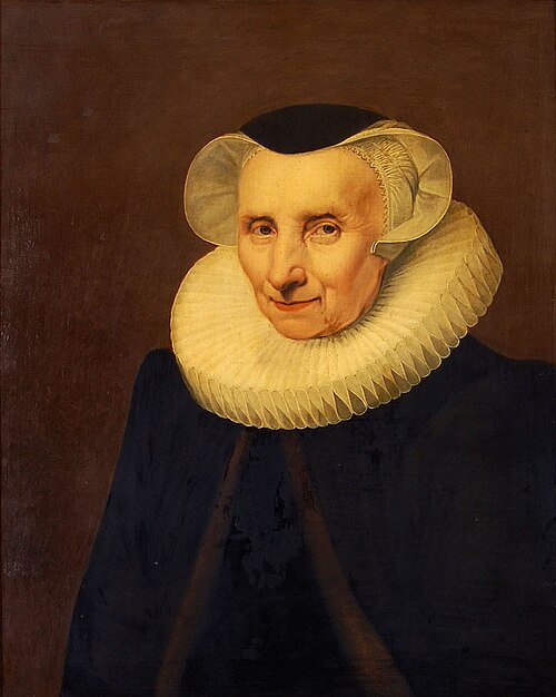 Portret van mevrouw Van de Haer-van der Does op 80-jarige leeftijd, 1750, 