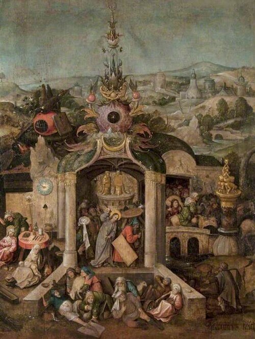 Le Christ chassant les marchands du Temple., 1580, 