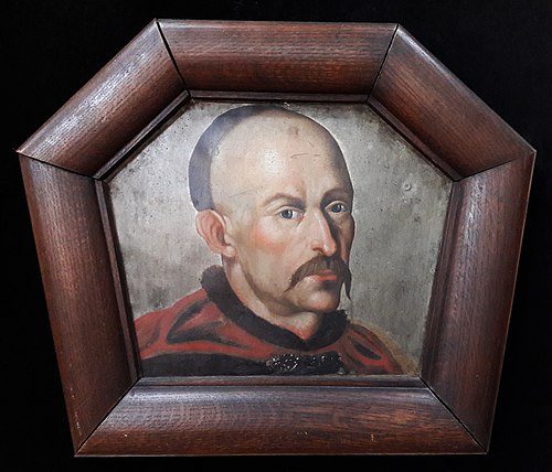 Coffin portrait of a nobleman with Cossack mustache., 1700, 