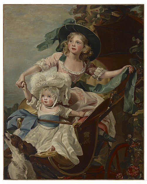 Partial copy of "The Three Youngest Daughters of George III" by John Singleton Copley (showing Sophi, , 