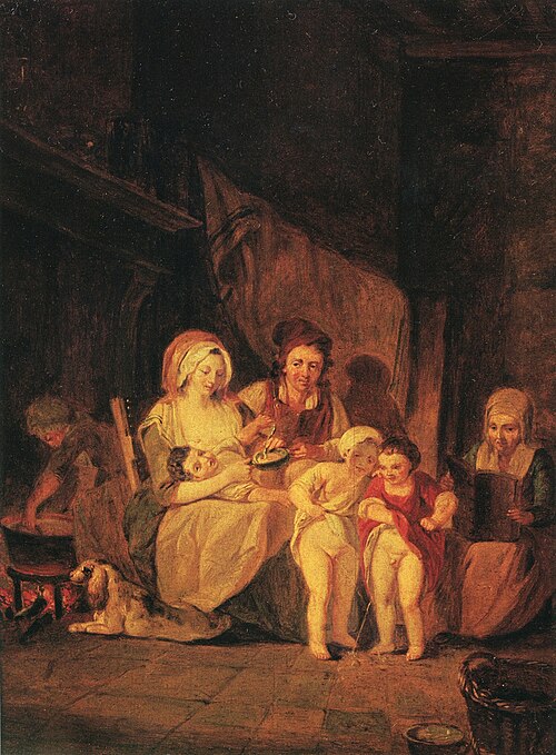 Peasant interior, , 