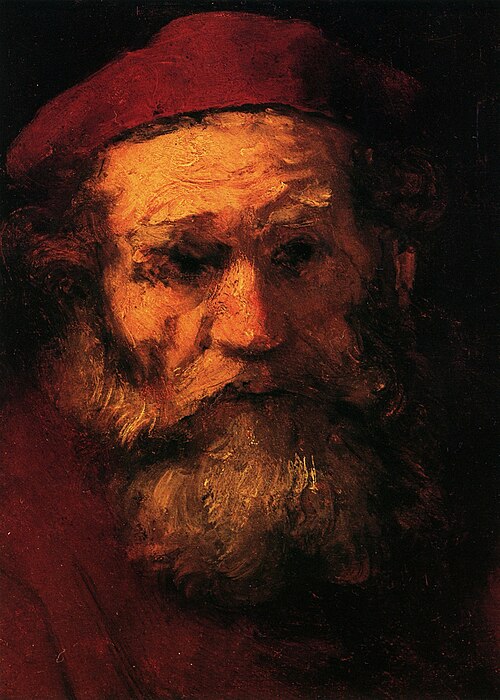 Head of old man, , 