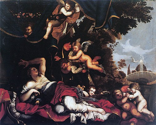 Nymph and loves, 1750, 
