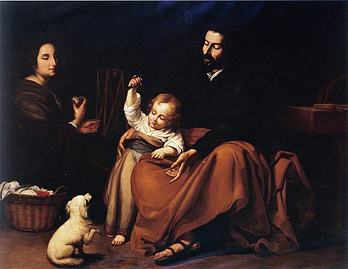 Holy Family with bird, 1850, 
