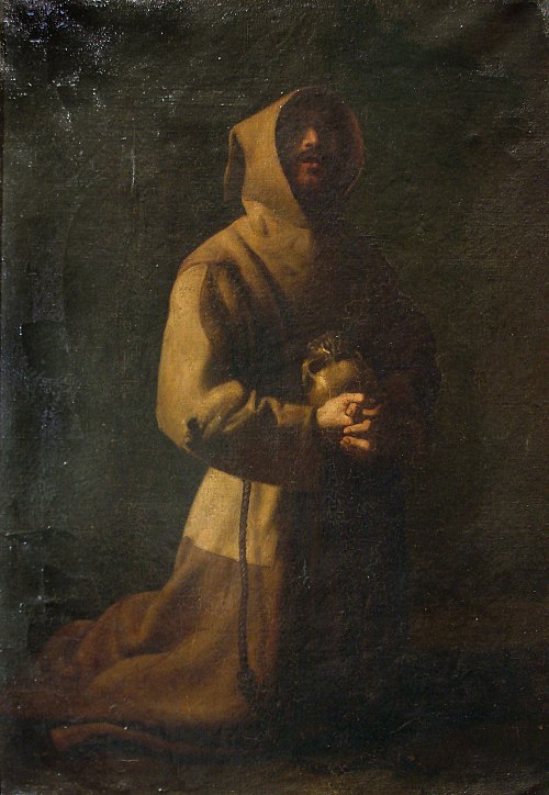 Saint Francis in meditation, , 