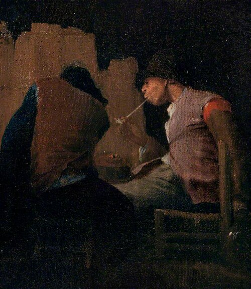 Two Peasants Smoking by a Fire ('Silent Companions'), 1700, 