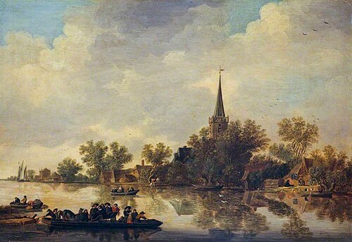 A Village with a Church, 1645, 
