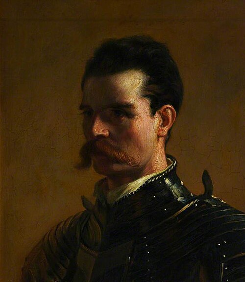 William Black, 1841 - 1898. Novelist (Study for A knight of the seventeenth century in Glasgow Art G, 1877, 