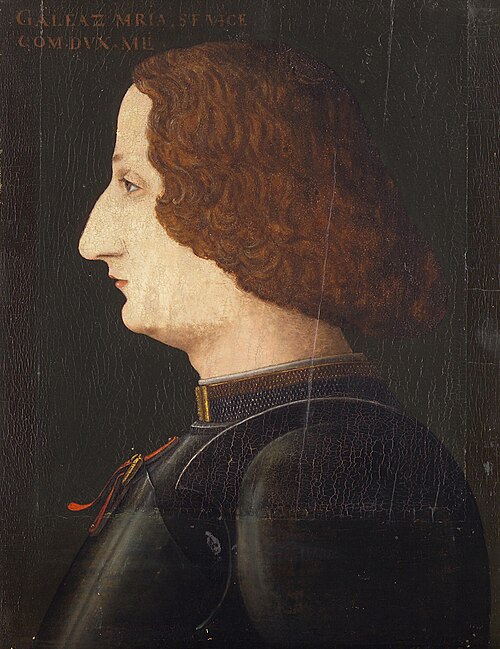 Galeazzo Maria Sforza (1444-1476), Herzog von Mailand, im Profil, 1500, 