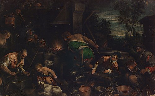 Venus in der Schmiede des Vulkan, 1592, 