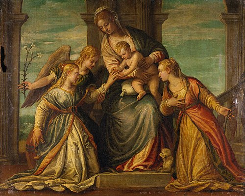 Mystic Marriage of St. Catherine, 1590, 