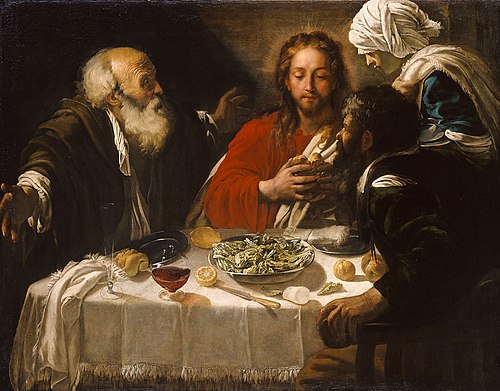 The supper at Emmaus, 1621, 