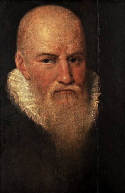 Portrait d'un homme chauve à barbe., 1587, 