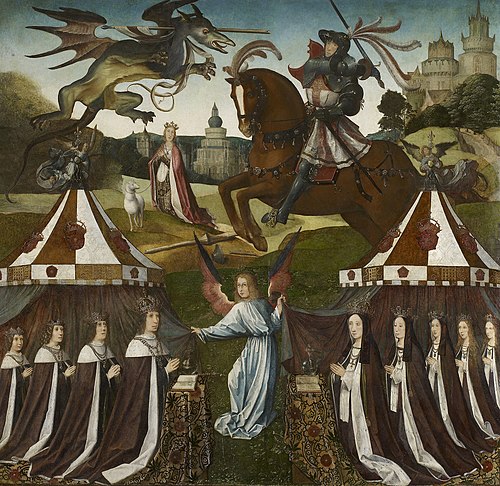 The Family of Henry VII with St George and the Dragon, 1506, 