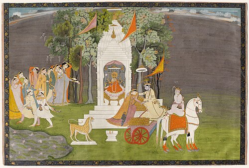 Krishna Abducting Rukmani from the Temple, 1800, 