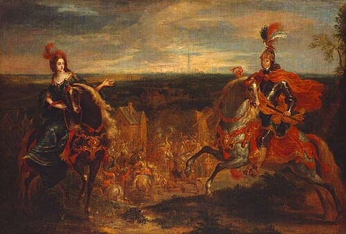 William II and Mary, Prince and Princess of Orange on horseback, 1668, 