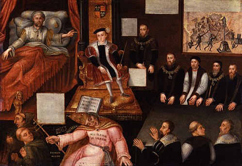 King Edward VI and the Pope, 1570, 