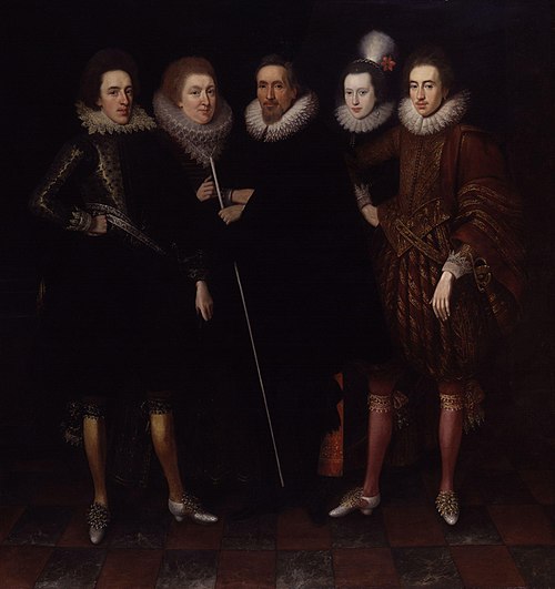 The 1st Earl of Monmouth and his family, 1617, 