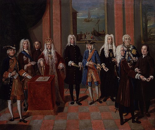 Group associated with the Moravian Church, 1752, 