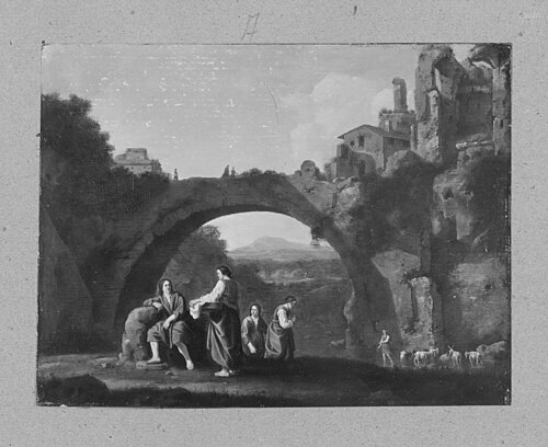 rocky landscape with figures, 1626, 