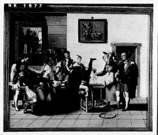 Interior of a Tavern with an Acrobat and a Bagpipe Player, 1512, 