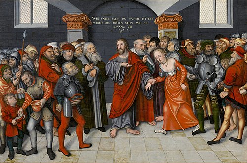 Le Christ et la femme adultère, 1549, 