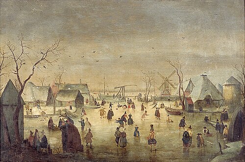 Winter Landscape with Skaters, 1630, 
