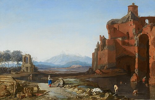 Italian Landscape with the Aurelian Wall, 1630, 