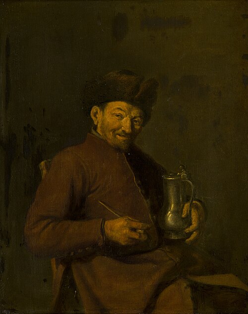 Old Man with Tankard and Pipe, , 
