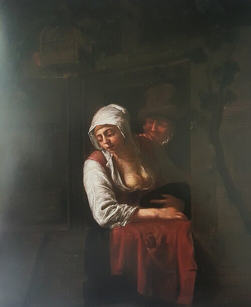 A woman in a window, , 