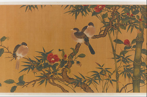 Birds, bamboo, and camelias, 1500, 
