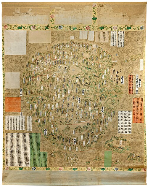 Buddhist map of the world, 1700, 
