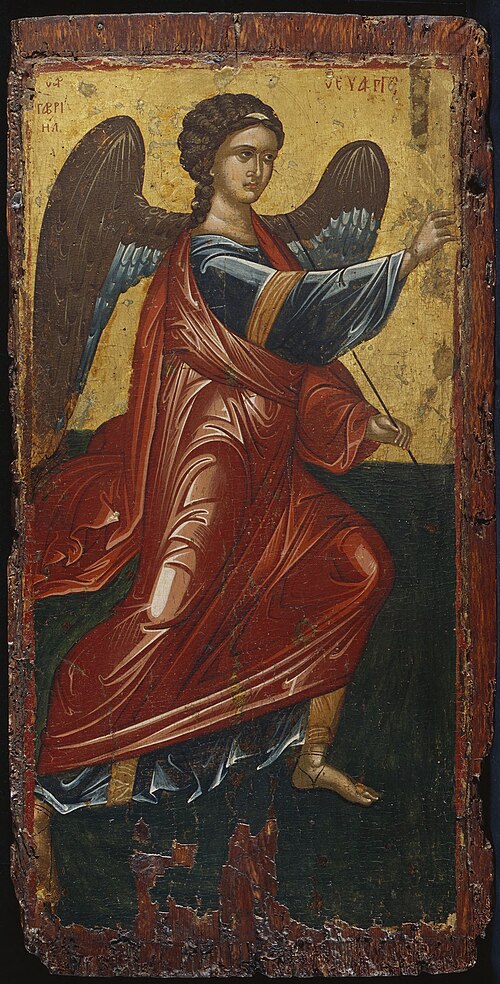 The Archangel Gabriel, from an Annunciation scene on the King's Door of an iconostasis, 1500, 