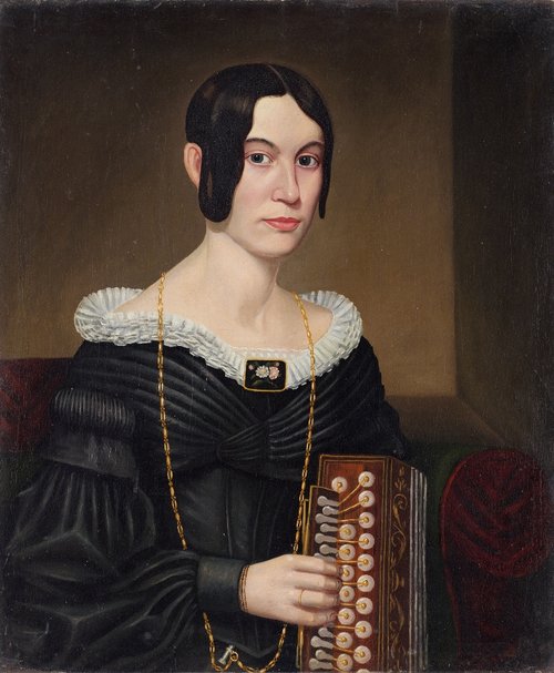 Portrait of a Lady with an Accordion, 1830, 