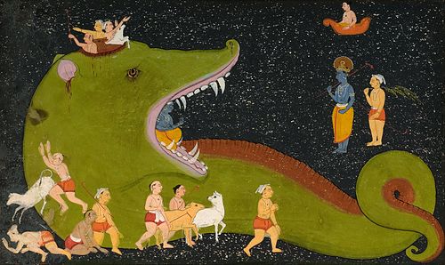 Krishna's Victory Over Aghasura, 1750, 