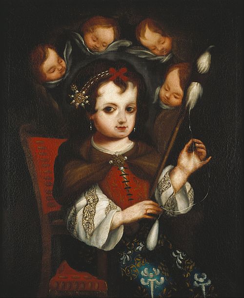 Virgin Mary Spinning, 1700, 