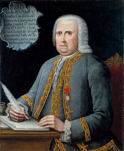Portraits of Simon de la Valle y Cuadra and Maria, 1750, 