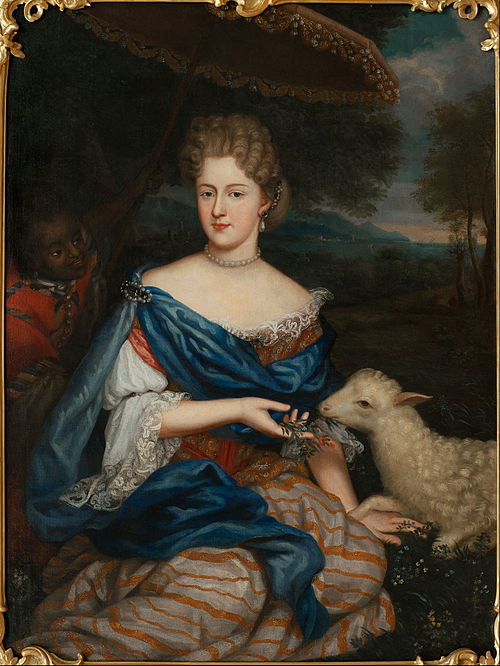 Portrait de Marie Charlotte Sobieska, Duchess de Bouillon., 1730, 